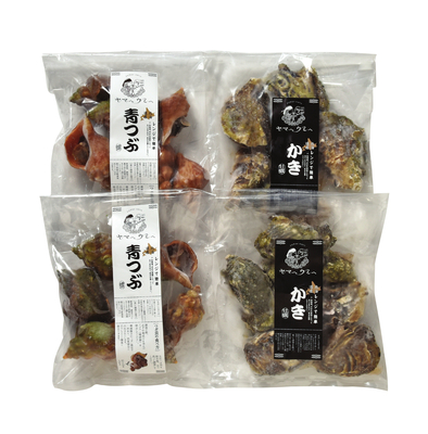 北海道産青つぶ・かきセット+YU-